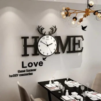 Home Clock with White Dia