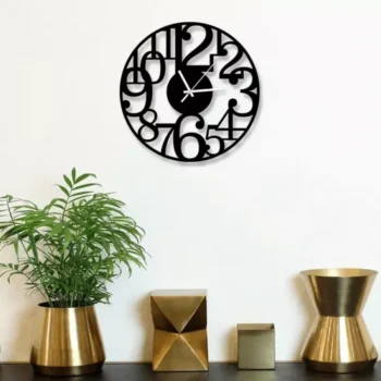 Modern Abstract Number Round Wall Clock