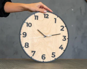Classic Round Wooden Wall Clock for Home & Office