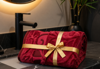 Luxury Velvet Towel – Rosewood Red